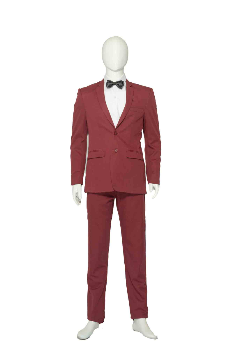 Mr. Burgundy Red Single Suit